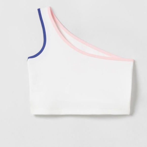 ZARA KIDs SPORTY COLOR BLOCK ASYMMETRIC TOP - Picture 2 of 6